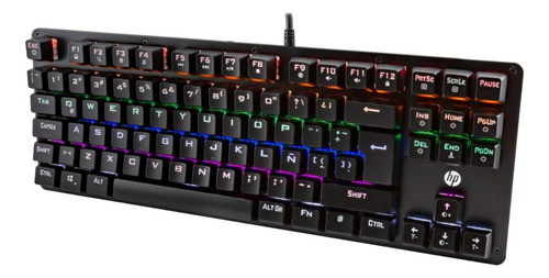 Teclado Gamer Hp Gk200 Qwerty Hp Blue Español 