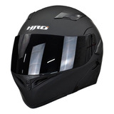 Casco Abatible Hro Con Luz Led 3400 Negro Mate Moteros