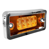 Plafon Rectangular Bisel Cromado 8 Led Camión / Trailer