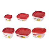 Set De 6 Contenedores Rubbermaid Easy Find Lids Original