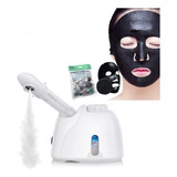 Kit Vaporizador Facial Capilar+50 Máscara Desidratada Carvão