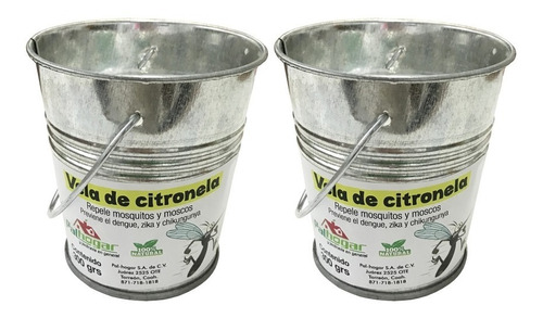 Paq 2 Velas De Citronela Repelente De Mosquitos 300 Gr 