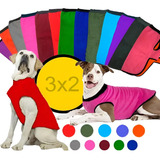 Set 3x2 Buzo Abrigo Lisos Ropa Polar Mascota Talles Grandes