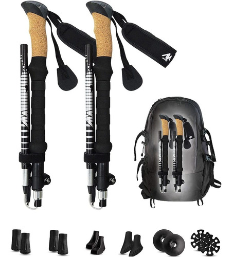 Set De Bastones Para Trekking Ayamaya Aluminio, 124.4 Cm