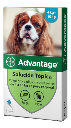 Advantage® Perros, Pipeta Antipulgas. Peso De 4 A 10 Kg