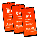 Kit Com 3x Películas De Vidro 3d 5d Para Xiaomi Redmi 8 / 8a