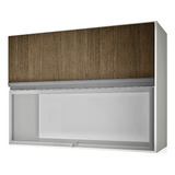 Alacena 80 X 60 X 30 Mueble Cocina Wengue Y Vidrio Rebat.