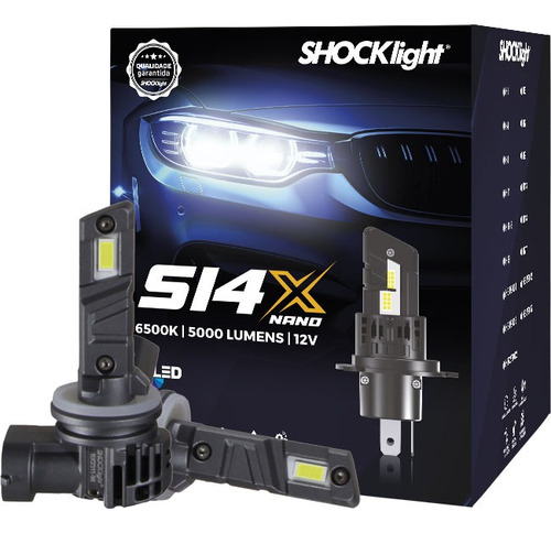 Lâmpada Led Shocklight S14x S14 X H1 H3 H7 H11 H27 Hb3 Hb4