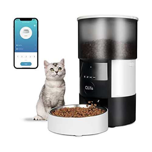 Qlife Comedero Automático Para Perros Y Gatos: Dispensador D