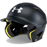 Casco De Bateo Under Armour Converge, Pintado En Negro Mate.