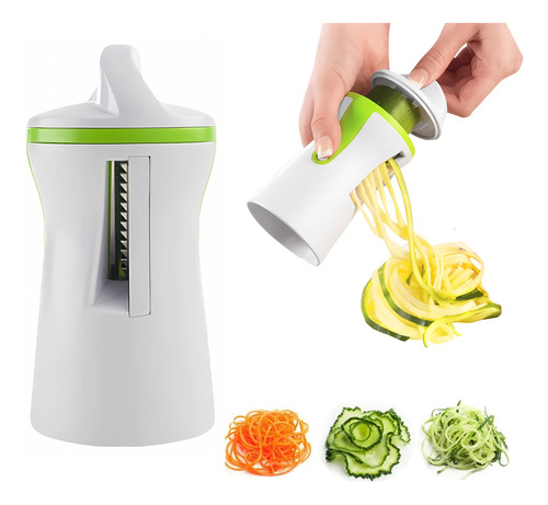 Cortador Rallador En Espiral De Verduras 3 En 1 Spiralizer 