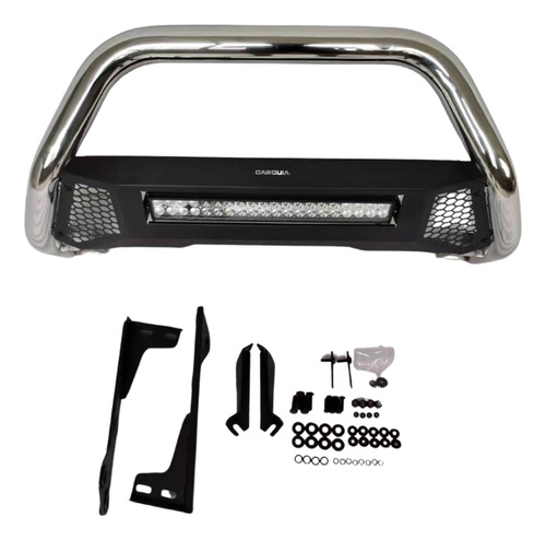 Tumbaburros Ram1500 19-23 Yx Acero Inoxi+metal Barra Led