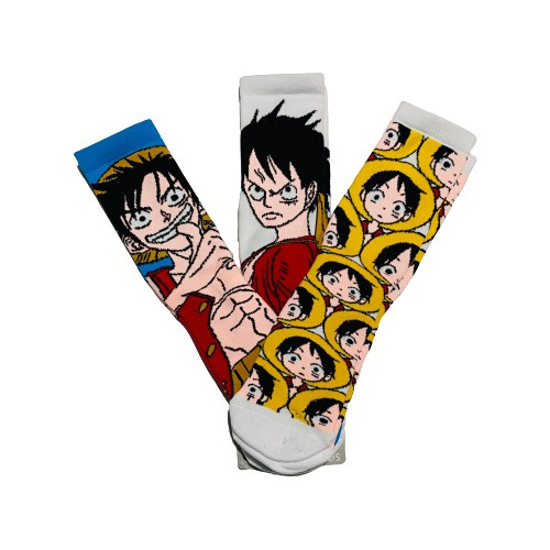 Calcetas De Superheroes, Anime, Caricaturas, Musica 3 Pares