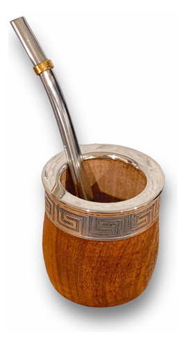 Mate Imperial Algarrobo Madera Premium + Bombilla