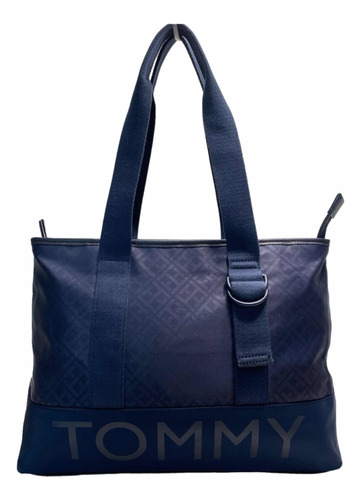 Bolsa Tommy Hilfiger Tote Azul Mujer Cierre Original M072