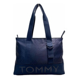 Bolsa Tommy Hilfiger Tote Azul Mujer Cierre Original M072