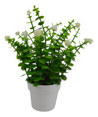 Planta Eucalipto Gipsófila Artificial Macetero Decora 22cm