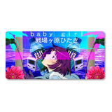 Mousepad Xl 58x30cm Cod.363 Arte Glitch Chica Anime