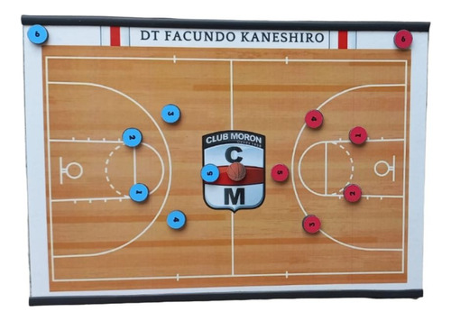 Pizarra Tactica Basquet Personalizada Magnetica Apta Fibron