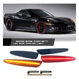 For 05-13 Chevy Corvette C6 Smoke Lens Led Side Marker I Aag