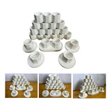 Vaso Gesso Enfeite Festas Kit 60pcs +10 Bandeja Envio 24h