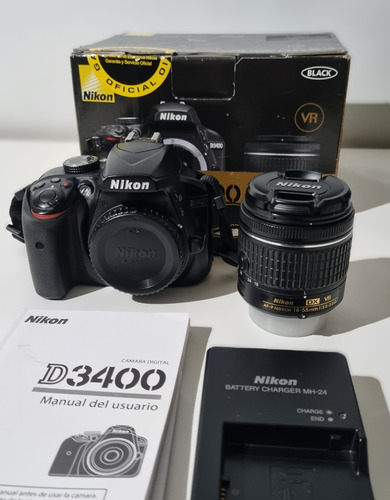  Nikon D3400 + Lente 18-55mm Vr Dslr + Lente Sigma 70-300mm
