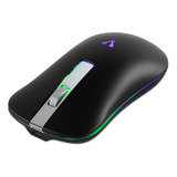 Mouse Vorago Slim Led Rgb Inalámbrico Recargable Mo-305-bk