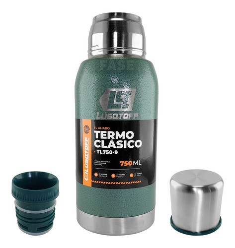 Termo Matero Lusqtoff 750ml 20 Hs Agua Fría Caliente Tl750-9