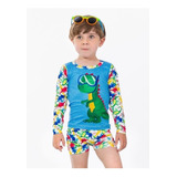 Conjunto Infantil Proteção Solar Sunga Blusa Fator Uv50+