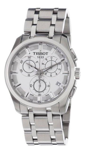 Reloj Tissot Couturier Cronografo Esfera Plateada Boleta