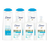 Kit Dove Hidratación Antinudos Shampoo/crema Peinar 6 Pack**