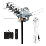 Five Star Antena Hdtv Amplificada Ota De 150 Millas Motoriza