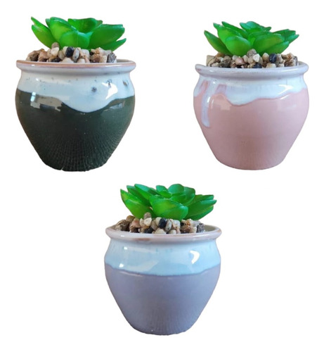 Vaso Mini Cachepot Vasinho Decoração Suculentas Cactos Ervas