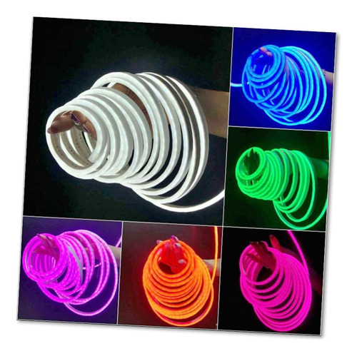 Kit Manguera Luces Neon Led Flexible 5m Exterior Fuente