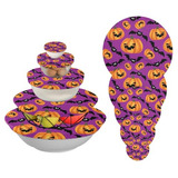 Cubiertas Reutilizables Para Recipientes De Halloween 5 Piez