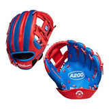 Guante De Beisbol A200 10 Infantil Azul/rojo Wilson