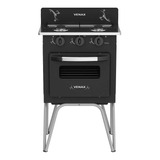 Fogão De Chão Venax Gemini Gás 2 Queimadores C/ Forno Cor Preto 110v/220v