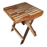 Mesa Plegable Estilo Domino, Madera De Parota Natural