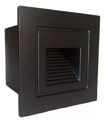 21 Balizador Externo Embutir Parede Preto Mini Escada Lup76