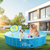 Piscina Para Perros De 63  Compatible Con Perros Grandes.