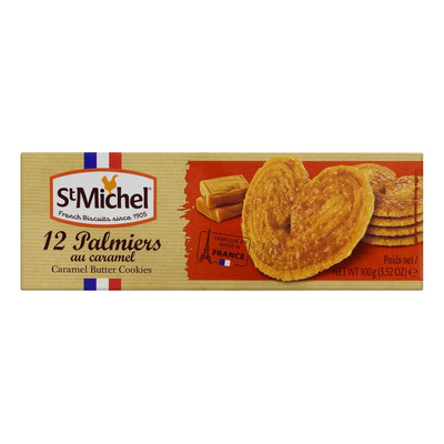 Galleta Francesa De Hojaldre Con Trozos De Caramelo St Michel 12 Palmiers Au Caramel