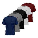 Kit 5 Camisetas Camisas Masculina Slim Voker Linha Premium