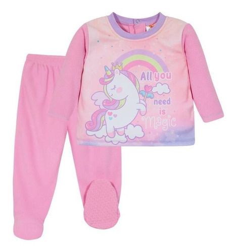 Pijama Bebé Niña Conjunto Polar Sustentable Rosado H2o Wear