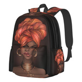 Kiuloam Mochila De 17 Pulgadas Elegante Mujer Africana Mochi