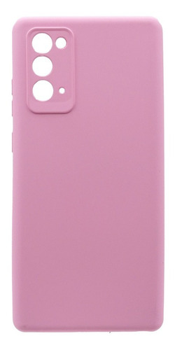 Carcasa Para Samsung Galaxy Note 20 Silicon Protector Cámara Color Rosada Silicon Protección De La Cámara