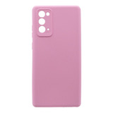 Carcasa Para Samsung Galaxy Note 20 Silicon Protector Cámara Color Rosada Silicon Protección De La Cámara
