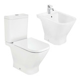 Combo Roca The Gap Rimless Inodoro Largo + Depósito + Bidet