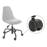 Cadeira Home Office  Eames Almofada Com Rodinhas Silicone 