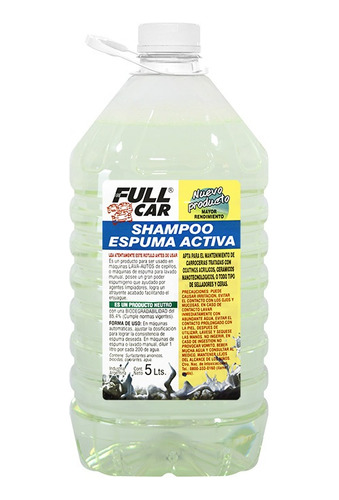 Shampoo Espuma Activa X5 Ph Neutro Full Car Concentrado