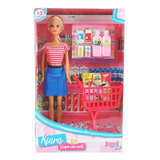 Muñeca Kiara Supermercado Carrito Con Accesorios Poppi Doll